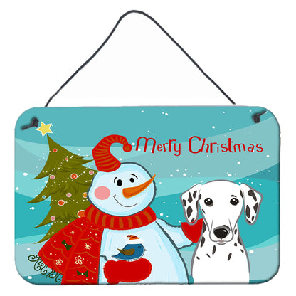 Snowman with Dog Art Wall or Door Hanging Prints