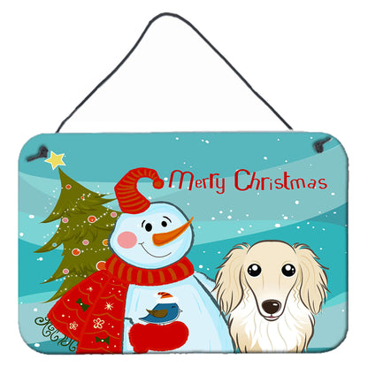 Snowman with Dog Art Wall or Door Hanging Prints