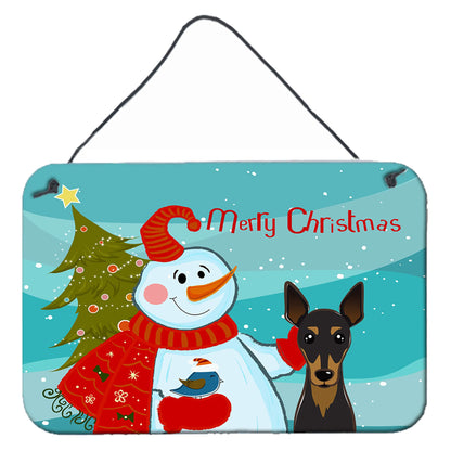 Snowman with Dog Art Wall or Door Hanging Prints