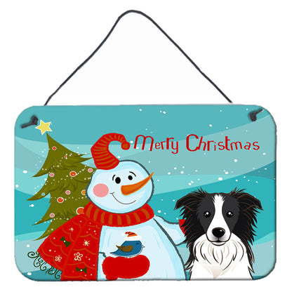 Snowman with Dog Art Wall or Door Hanging Prints