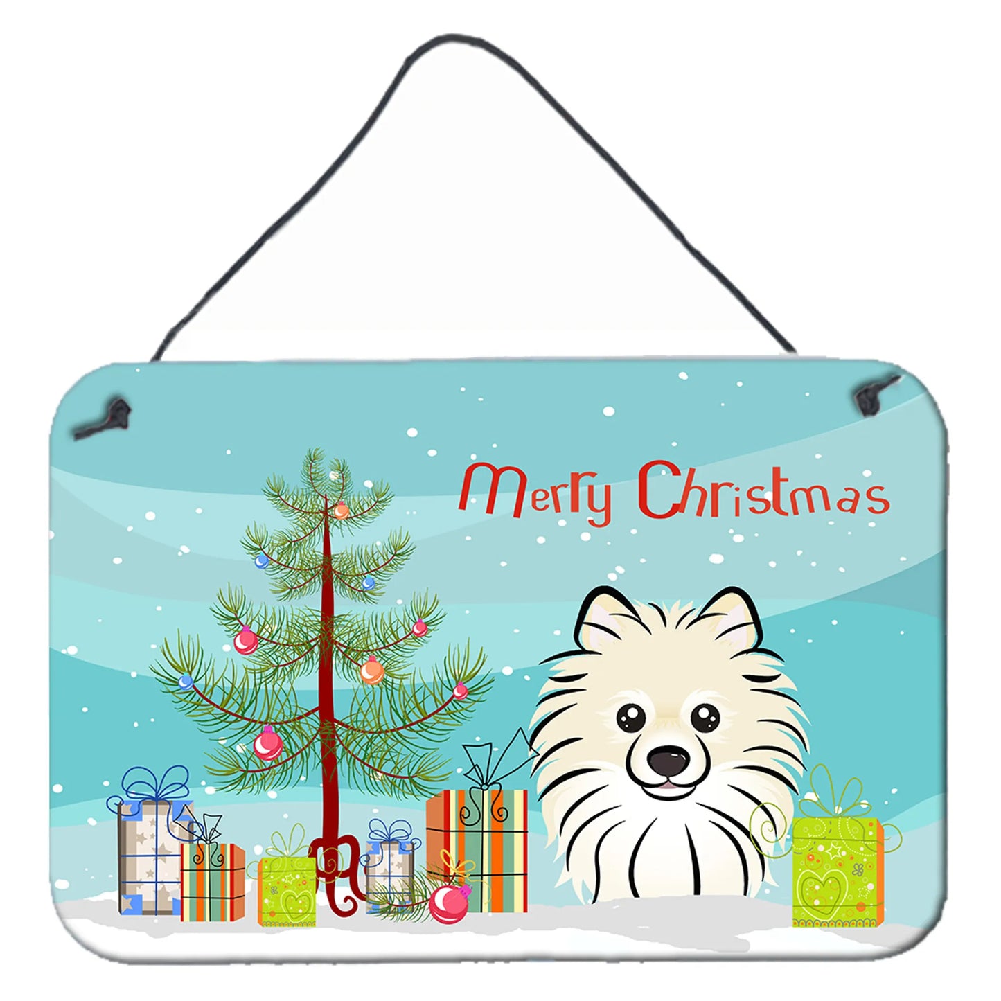 Christmas Tree and Dog Art Wall or Door Hanging Prints