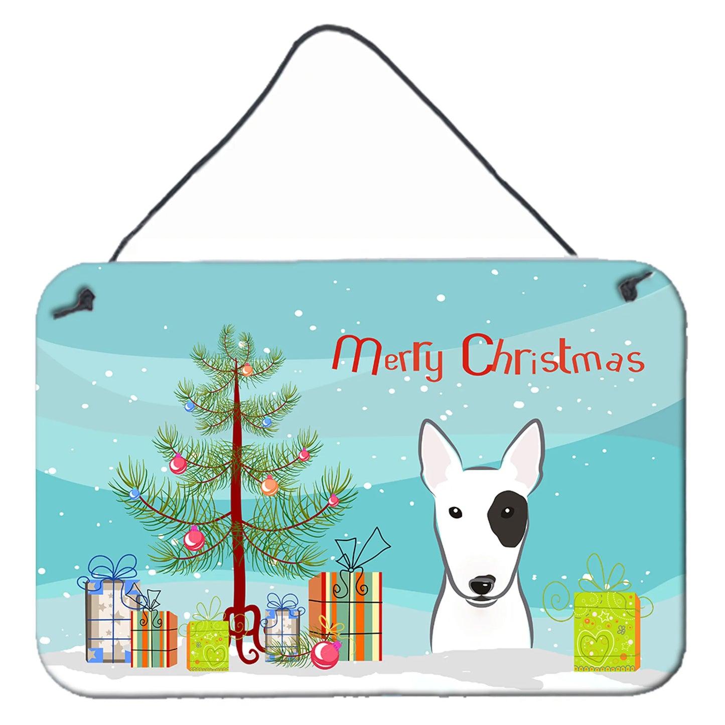 Christmas Tree and Dog Art Wall or Door Hanging Prints