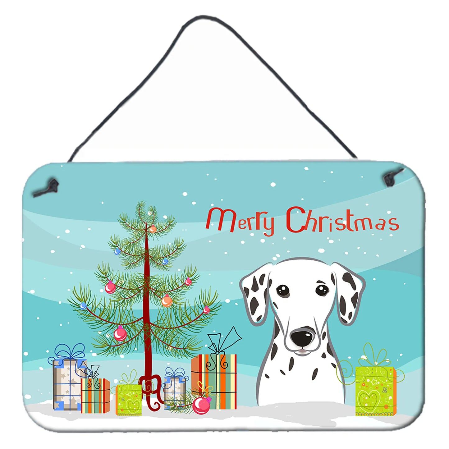 Christmas Tree and Dog Art Wall or Door Hanging Prints