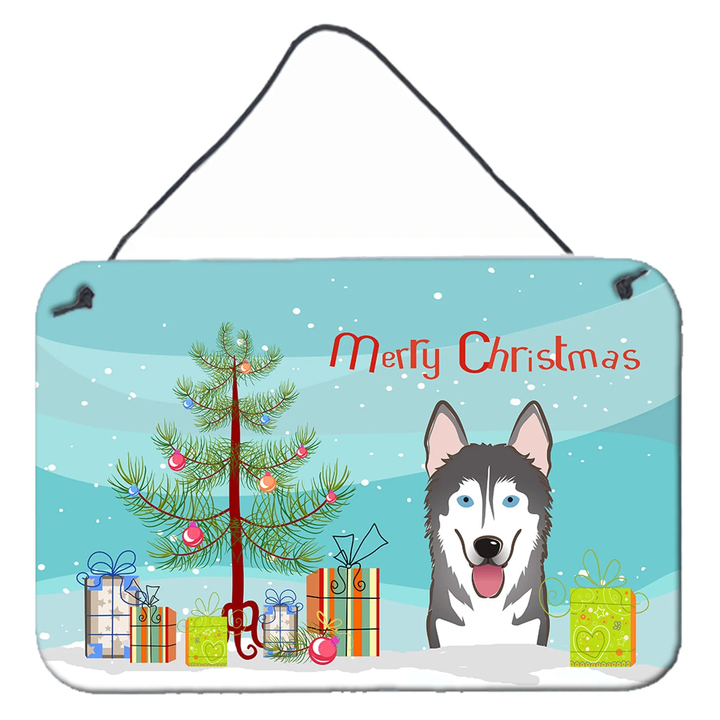 Christmas Tree and Dog Art Wall or Door Hanging Prints