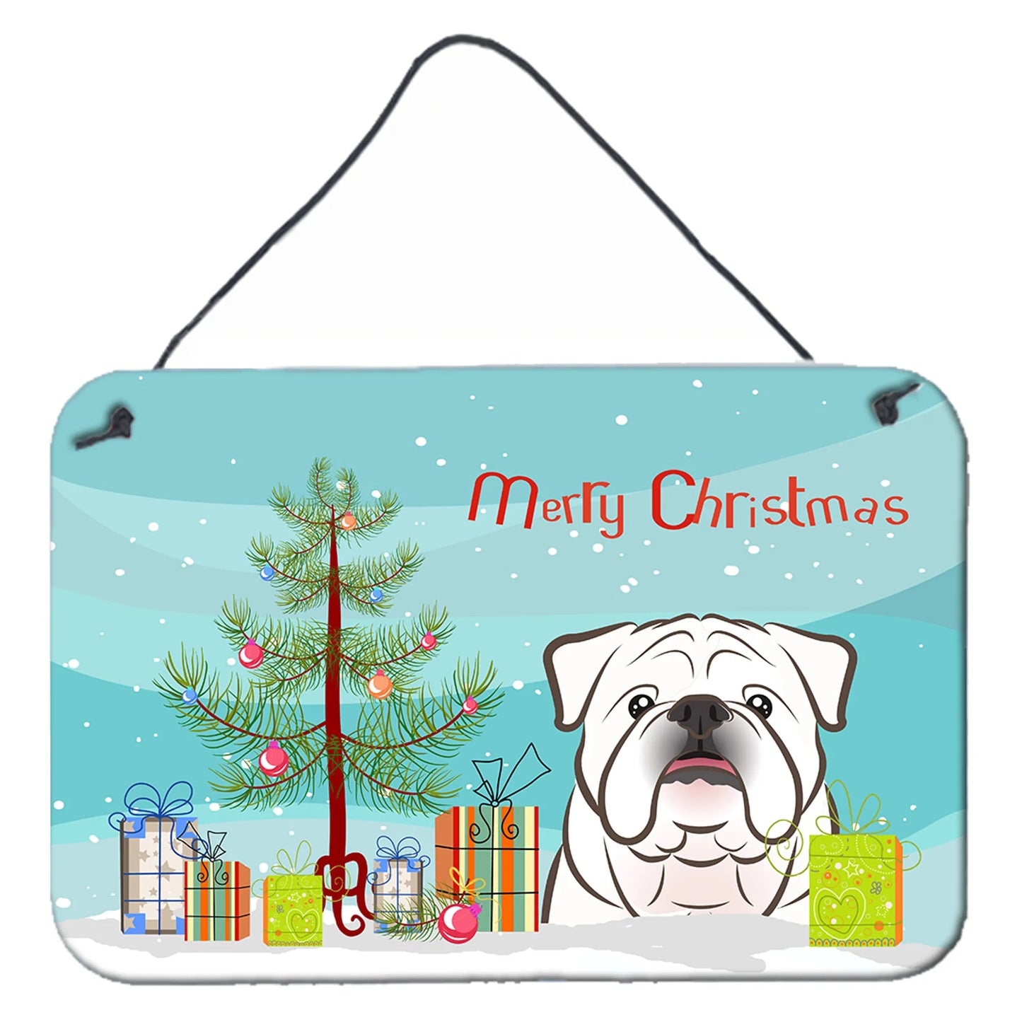 Christmas Tree and Dog Art Wall or Door Hanging Prints