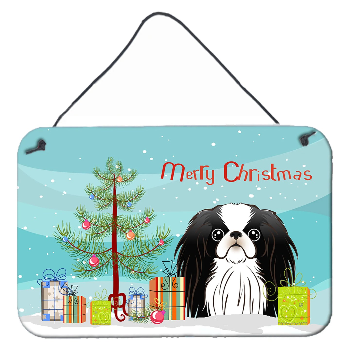 Christmas Tree and Dog Art Wall or Door Hanging Prints