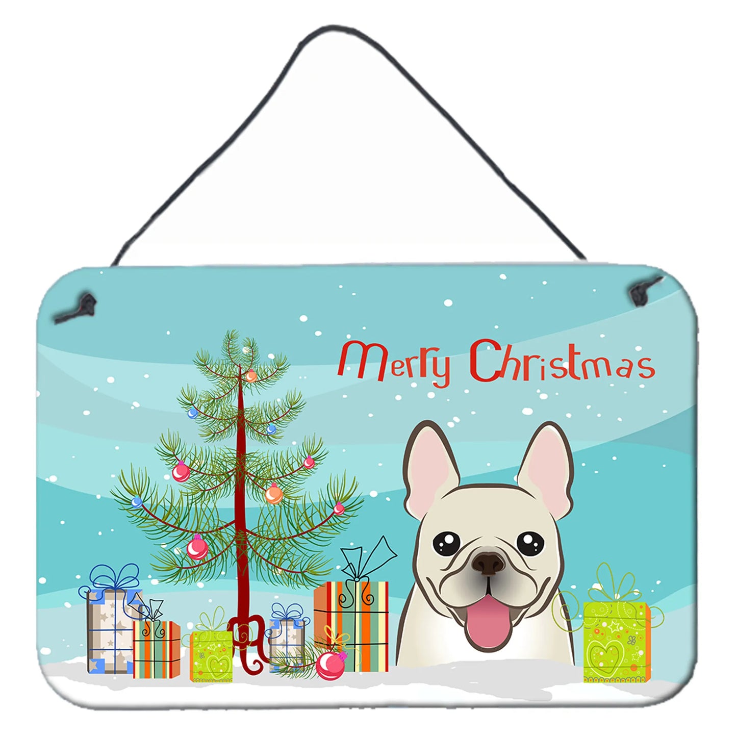 Christmas Tree and Dog Art Wall or Door Hanging Prints