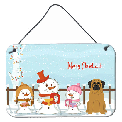 Merry Christmas Carolers Design with Dog Art Wall or Door Hanging Prints