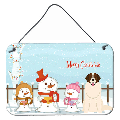 Merry Christmas Carolers Design with Dog Art Wall or Door Hanging Prints