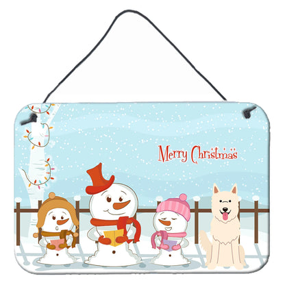 Merry Christmas Carolers Design with Dog Art Wall or Door Hanging Prints