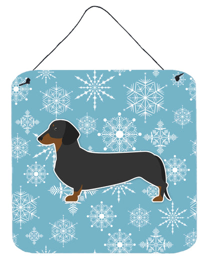 Winter Snowflake Design with Dog Art Wall or Door Hanging Prints