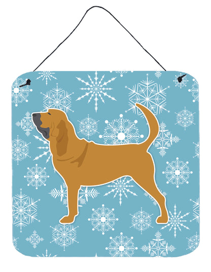 Winter Snowflake Design with Dog Art Wall or Door Hanging Prints