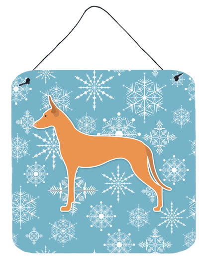 Winter Snowflake Design with Dog Art Wall or Door Hanging Prints