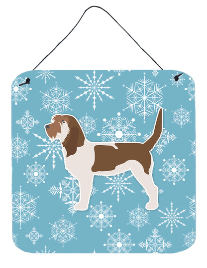 Winter Snowflake Design with Dog Art Wall or Door Hanging Prints