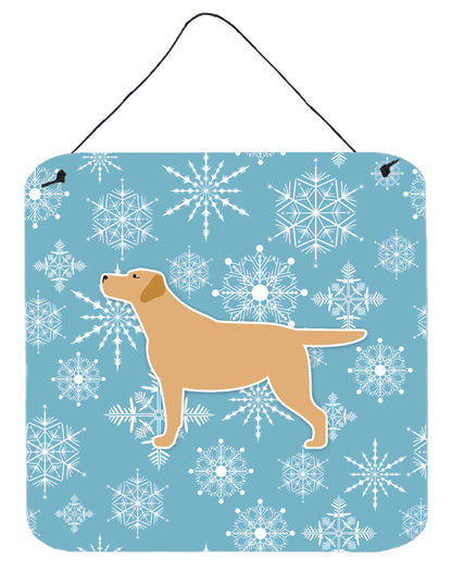 Winter Snowflake Design with Dog Art Wall or Door Hanging Prints