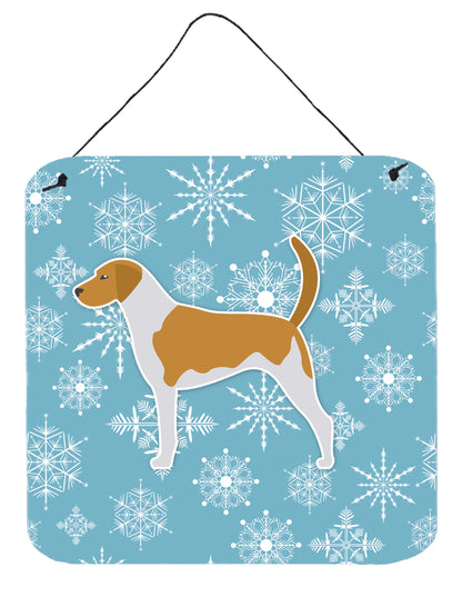 Winter Snowflake Design with Dog Art Wall or Door Hanging Prints