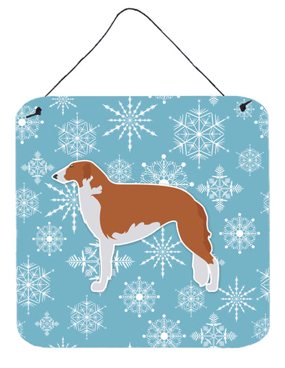 Winter Snowflake Design with Dog Art Wall or Door Hanging Prints