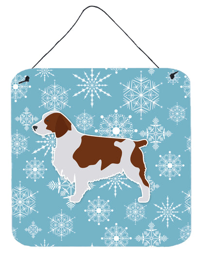 Winter Snowflake Design with Dog Art Wall or Door Hanging Prints