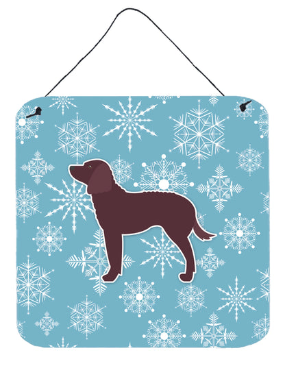 Winter Snowflake Design with Dog Art Wall or Door Hanging Prints