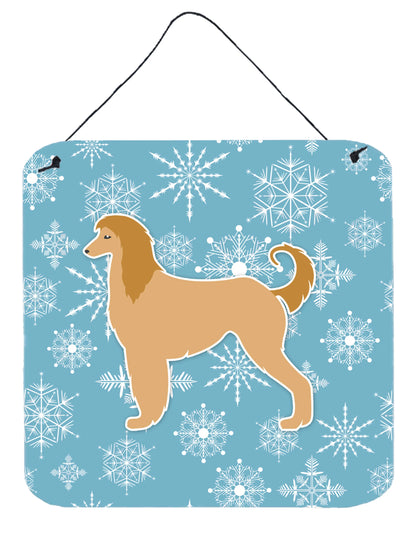 Winter Snowflake Design with Dog Art Wall or Door Hanging Prints