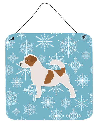 Winter Snowflake Design with Dog Art Wall or Door Hanging Prints