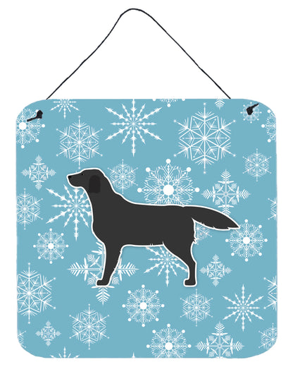 Winter Snowflake Design with Dog Art Wall or Door Hanging Prints