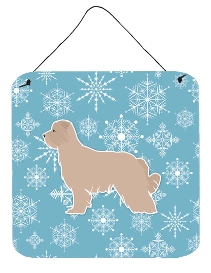 Winter Snowflake Design with Dog Art Wall or Door Hanging Prints