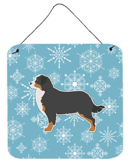 Winter Snowflake Design with Dog Art Wall or Door Hanging Prints