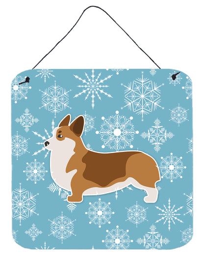 Winter Snowflake Design with Dog Art Wall or Door Hanging Prints