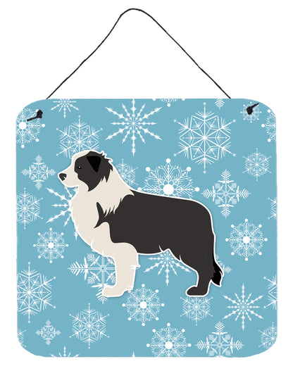 Winter Snowflake Design with Dog Art Wall or Door Hanging Prints