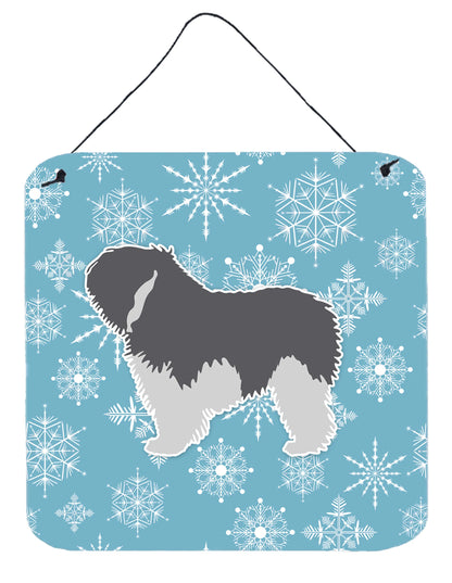 Winter Snowflake Design with Dog Art Wall or Door Hanging Prints