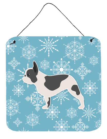 Winter Snowflake Design with Dog Art Wall or Door Hanging Prints