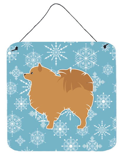 Winter Snowflake Design with Dog Art Wall or Door Hanging Prints