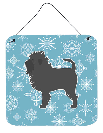 Winter Snowflake Design with Dog Art Wall or Door Hanging Prints