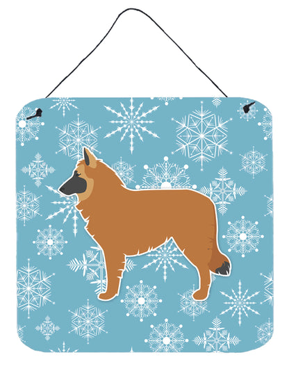 Winter Snowflake Design with Dog Art Wall or Door Hanging Prints