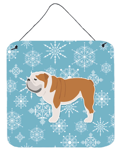 Winter Snowflake Design with Dog Art Wall or Door Hanging Prints