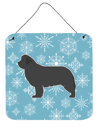 Winter Snowflake Design with Dog Art Wall or Door Hanging Prints