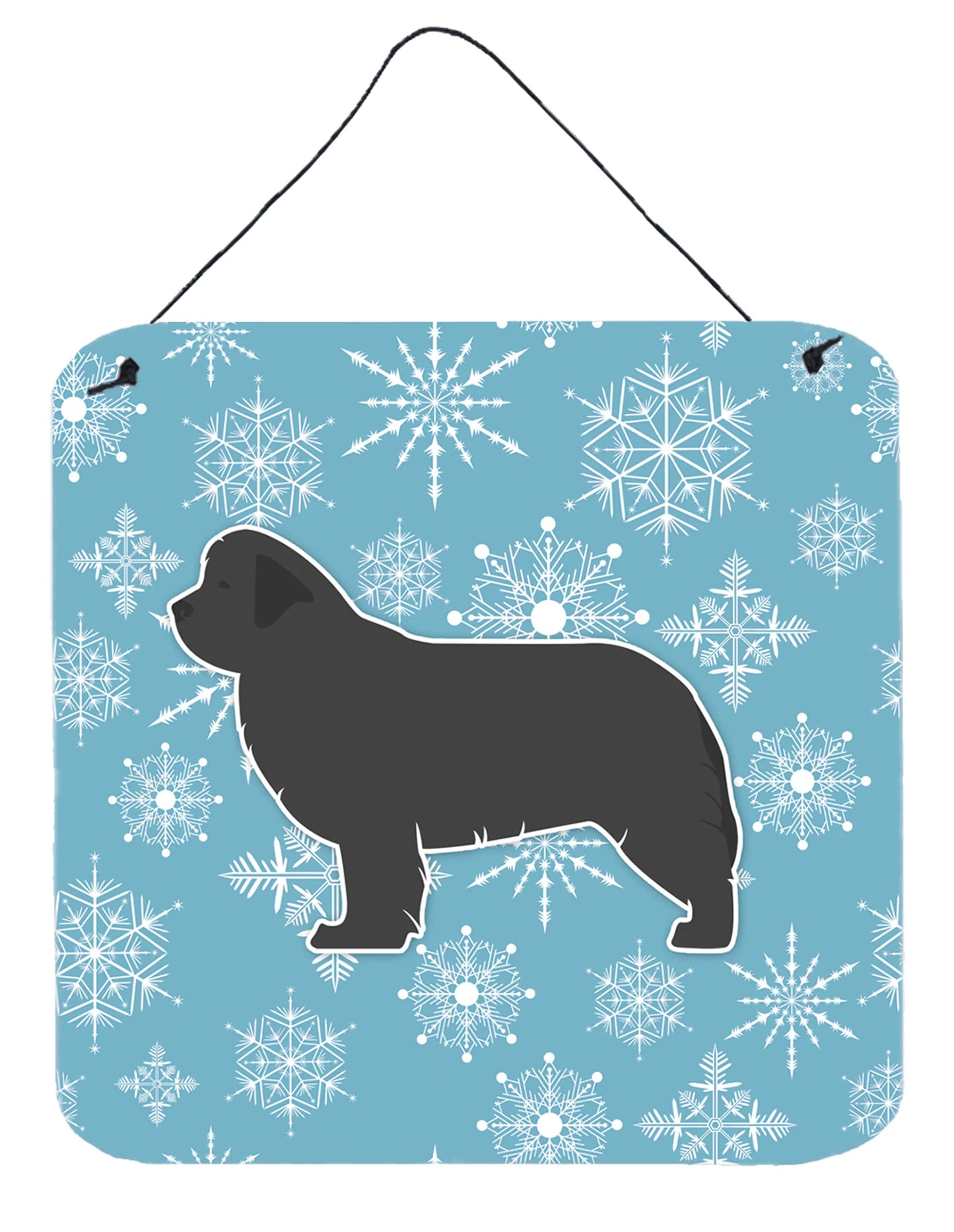 Winter Snowflake Design with Dog Art Wall or Door Hanging Prints