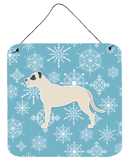 Winter Snowflake Design with Dog Art Wall or Door Hanging Prints