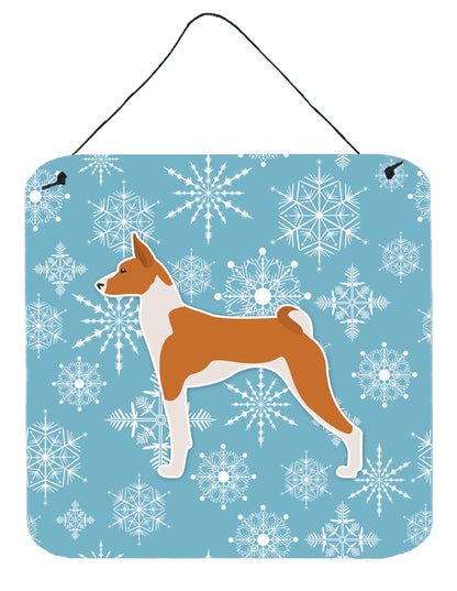 Winter Snowflake Design with Dog Art Wall or Door Hanging Prints