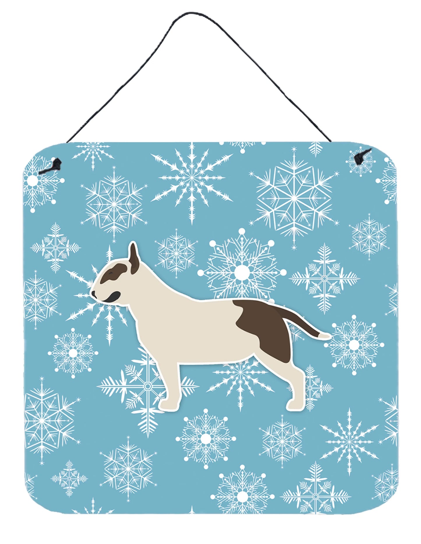 Winter Snowflake Design with Dog Art Wall or Door Hanging Prints