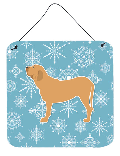 Winter Snowflake Design with Dog Art Wall or Door Hanging Prints