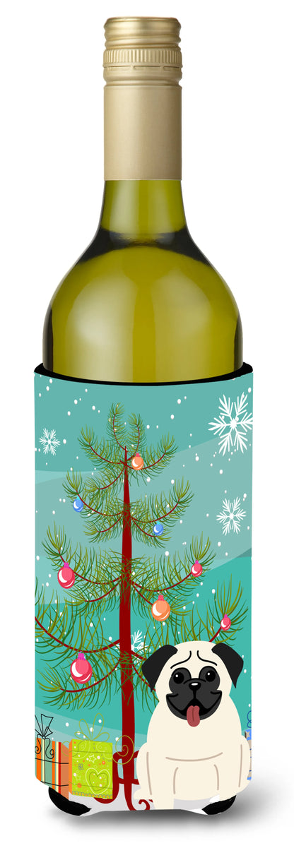 Merry Christmas Tree with Dog Wine Bottle Hugger