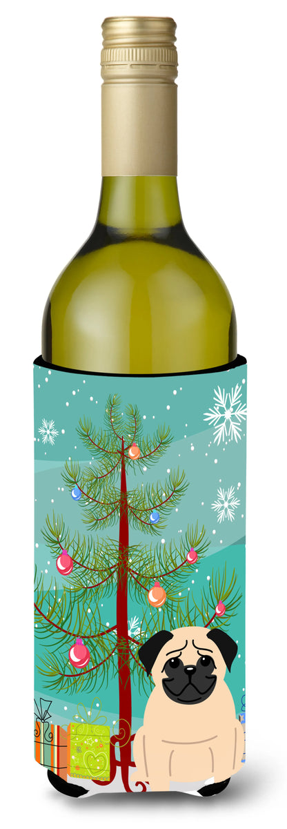 Merry Christmas Tree with Dog Wine Bottle Hugger