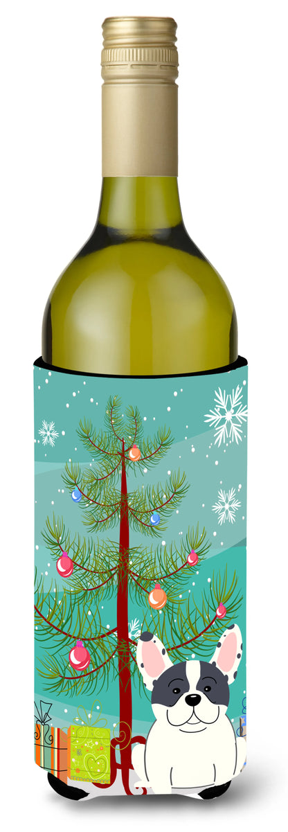 Merry Christmas Tree with Dog Wine Bottle Hugger