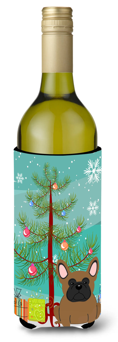 Merry Christmas Tree with Dog Wine Bottle Hugger