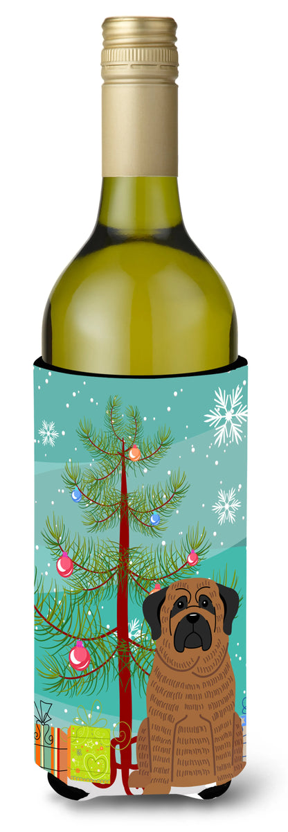 Merry Christmas Tree with Dog Wine Bottle Hugger