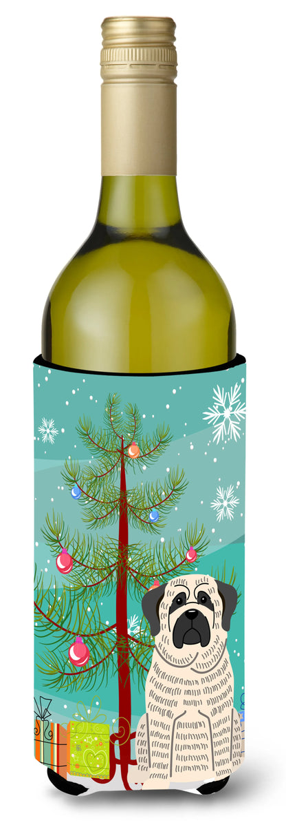 Merry Christmas Tree with Dog Wine Bottle Hugger