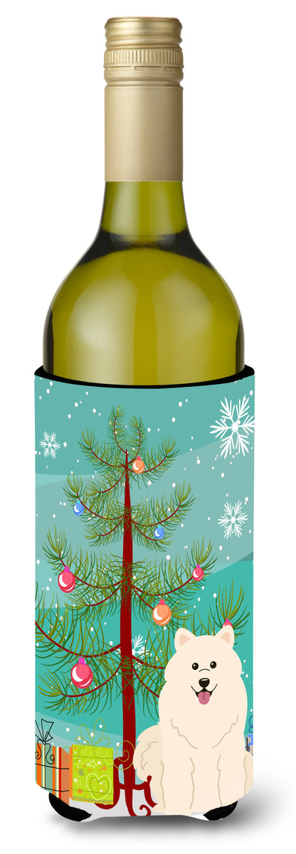 Merry Christmas Tree with Dog Wine Bottle Hugger