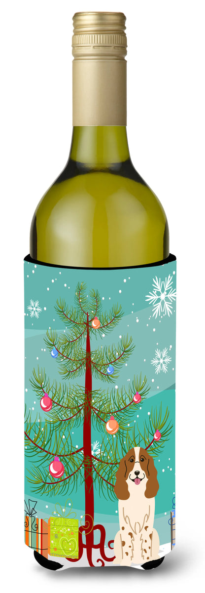 Merry Christmas Tree with Dog Wine Bottle Hugger